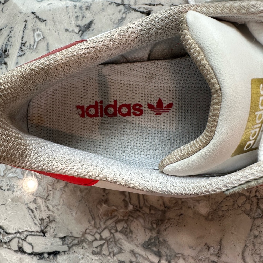 adidas White and Red Women's Sneakers - Picture 3 of 6